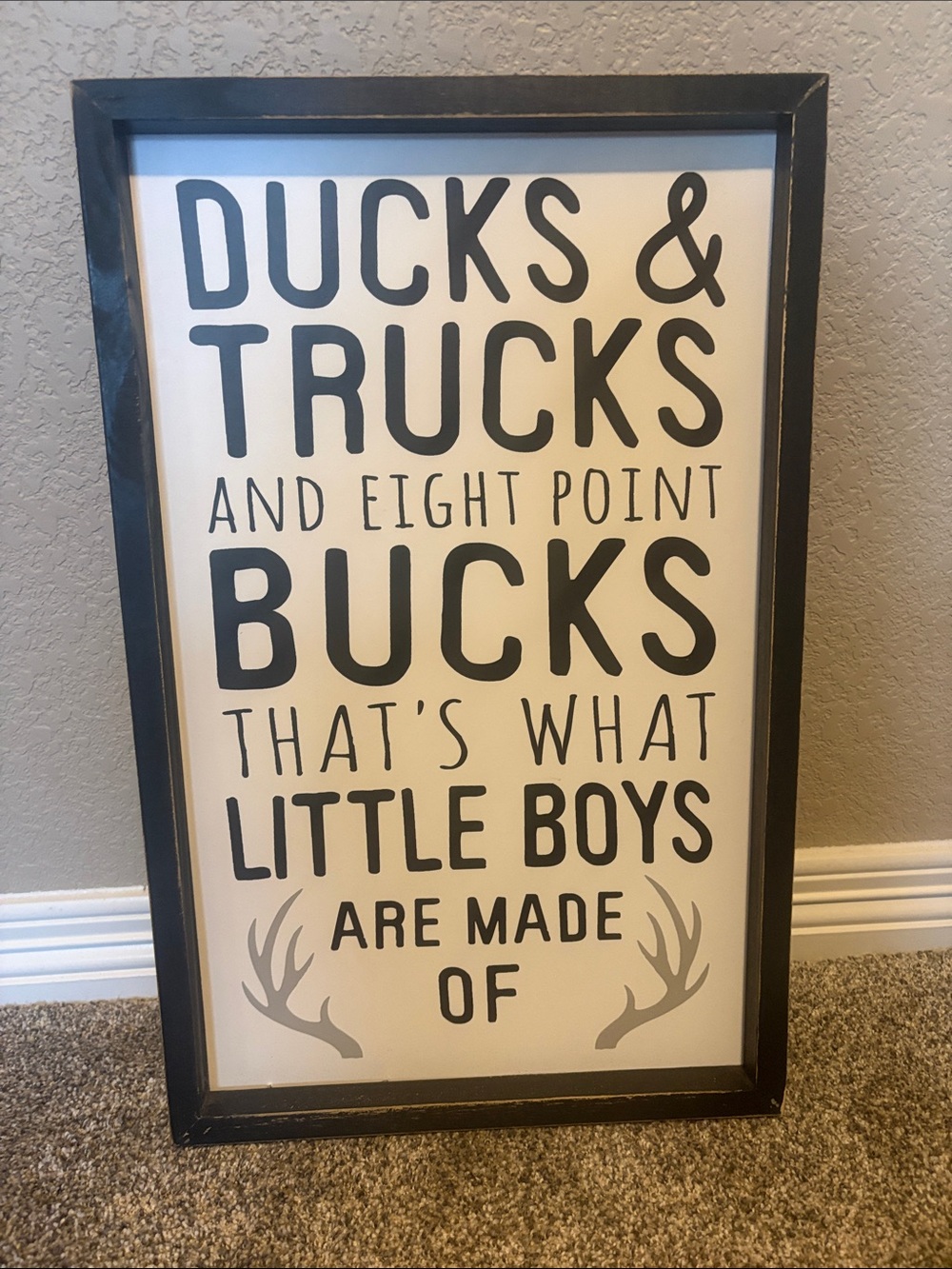 Hobby Lobby Black & White 'Ducks & Trucks' Typography Wall Art